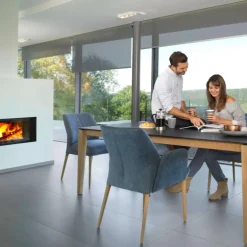 Enora Mobitec® Chaise cocooning en tissu et pieds en bois