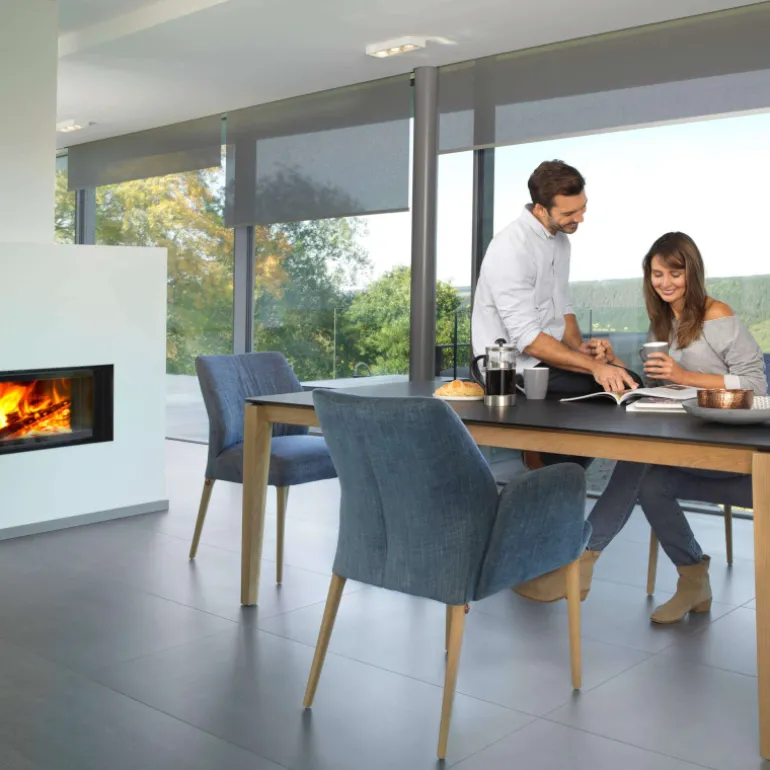 Enora Mobitec® Chaise cocooning en tissu et pieds en bois