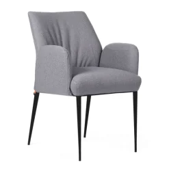 Enora Mobitec® Fauteuil cocooning en tissu et pieds en métal