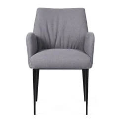 Enora Mobitec® Fauteuil cocooning en tissu et pieds en métal