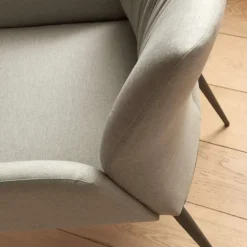 Enora Mobitec® Fauteuil cocooning en tissu et pieds en métal