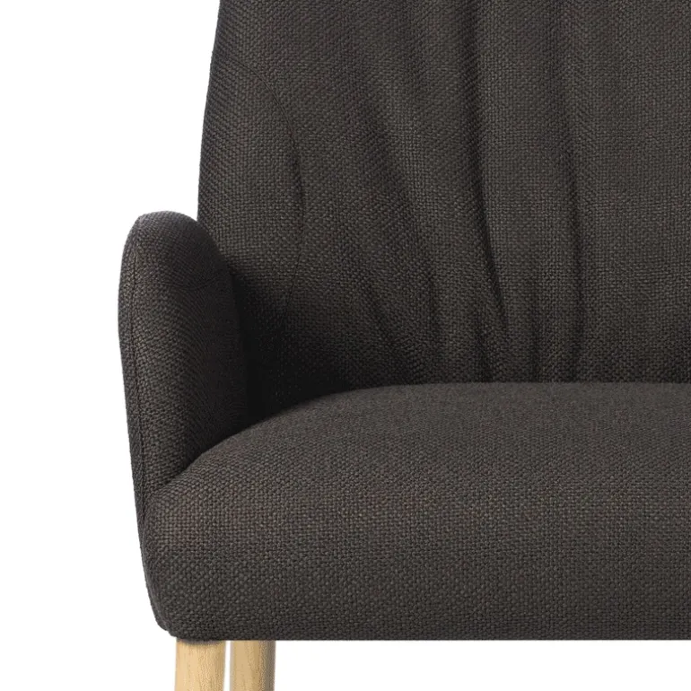 Enora Mobitec® Fauteuil cocooning en tissu et pieds en bois