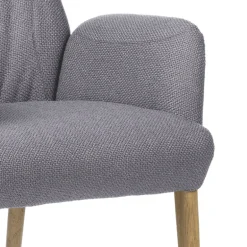 Enora Mobitec® Fauteuil cocooning en tissu et pieds en bois