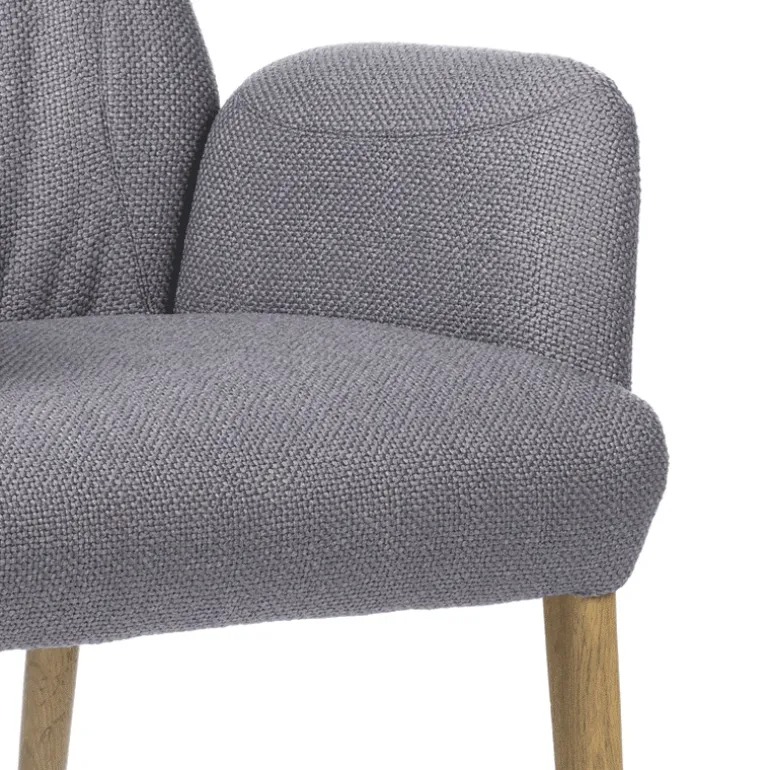 Enora Mobitec® Fauteuil cocooning en tissu et pieds en bois