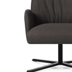 Enora Mobitec® Fauteuil cocooning pivotant en tissu et métal