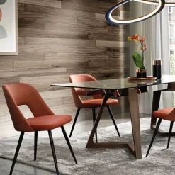 Evelyne Chaise moderne bimatière avec dossier ajouré