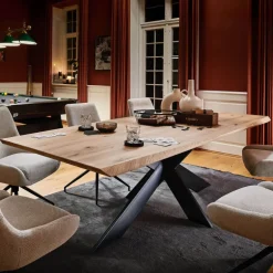 ExtrêmeTable design plateau bois massif avec pieds en métal