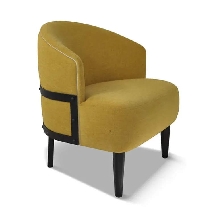 Factory Fauteuil vintage en tissu fabriqué en France