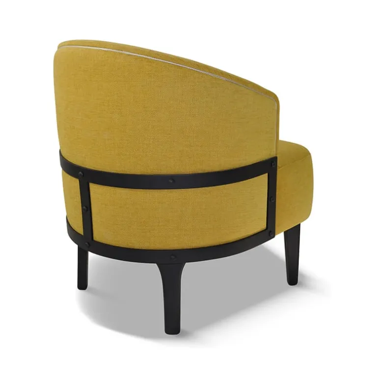 Factory Fauteuil vintage en tissu fabriqué en France