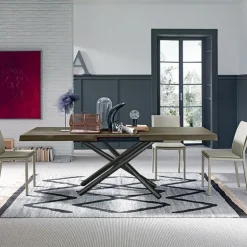 Fahrenheit Table extensible design italien rectangulaire avec pied mikado