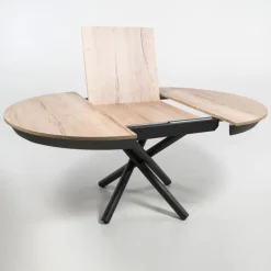 Fahrenheit Table ronde extensible design en mélaminé et pied mikado