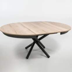 Fahrenheit Table ronde extensible design en mélaminé et pied mikado