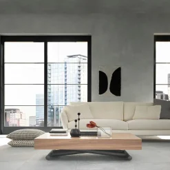 Febo AT046 Table italienne relevable en bois avec allonges