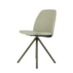Figaro 2 Chaise moderne pivotante en tissu et pieds métal