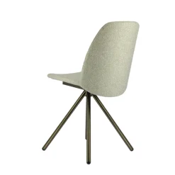Figaro 2 Chaise moderne pivotante en tissu et pieds métal