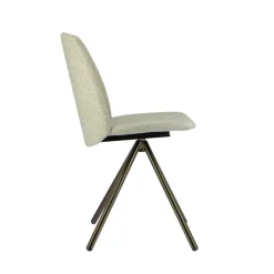 Figaro 2 Chaise moderne pivotante en tissu et pieds métal