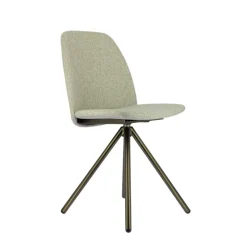 Figaro 2 Chaise moderne pivotante en tissu et pieds métal
