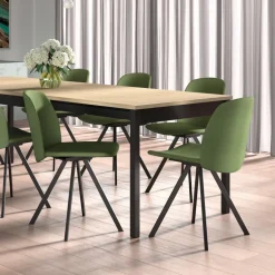 Figaro Chaise moderne pivotante en tissu fabriquée en Belgique