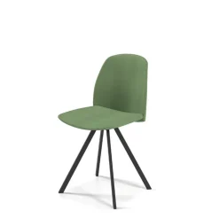 Figaro Chaise moderne pivotante en tissu fabriquée en Belgique