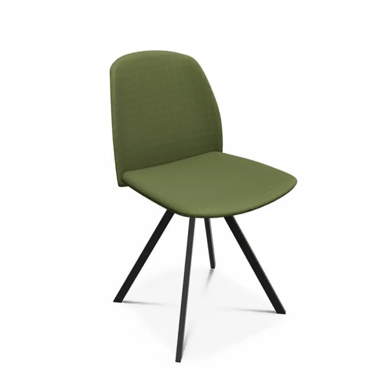 Figaro Chaise moderne pivotante en tissu fabriquée en Belgique
