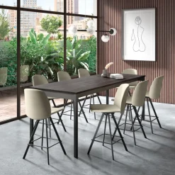 Figaro Tabouret snack pivotant en tissu de fabrication belge