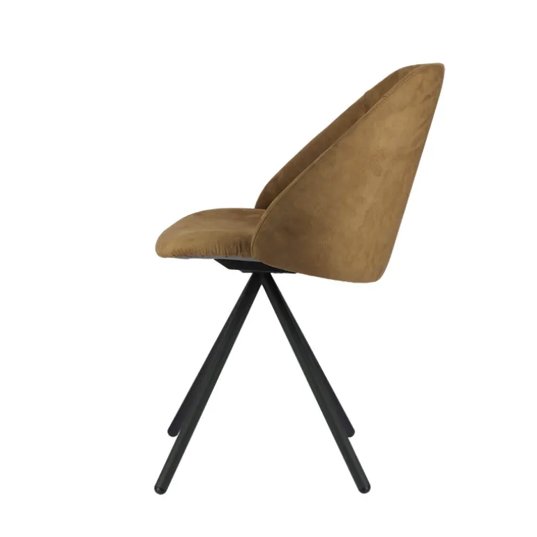 Fixie Chaise tendance en tissu et pieds en métal