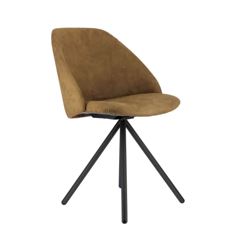 Fixie Chaise tendance en tissu et pieds en métal