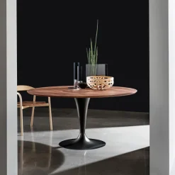 Flûte Sovet® Table ronde design plateau bois