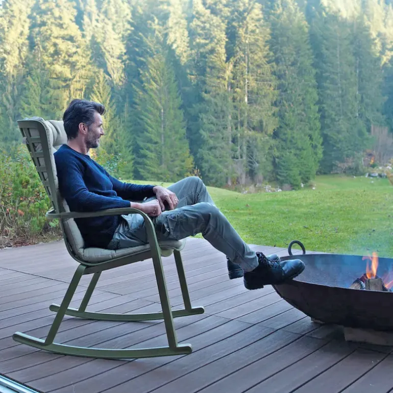Folio Rocking chair design extérieur réglable en polypropylène