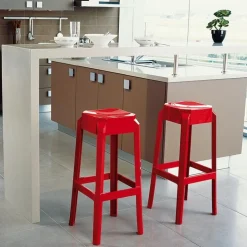 Fox Tabouret snack moderne en plexi hauteur 65 cm