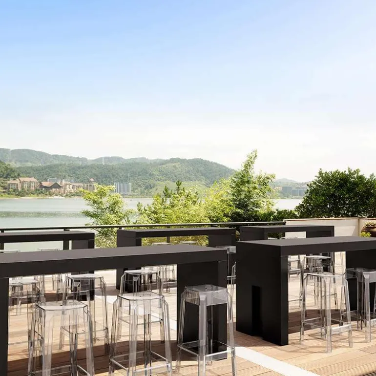 Fox Tabouret snack moderne en plexi hauteur 65 cm