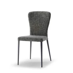 Francine Chaise moderne en tissu avec pieds en métal