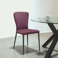 Francine Chaise moderne italienne avec pieds en métal