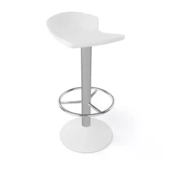 Free Tabouret bar pivotant italien en technopolymère et métal chromé