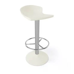 Free Tabouret bar pivotant italien en technopolymère et métal chromé