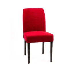 Fritz line Chaise contemporaine avec dos matelassé en tissu et pieds en bois