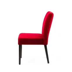 Fritz line Chaise contemporaine avec dos matelassé en tissu et pieds en bois