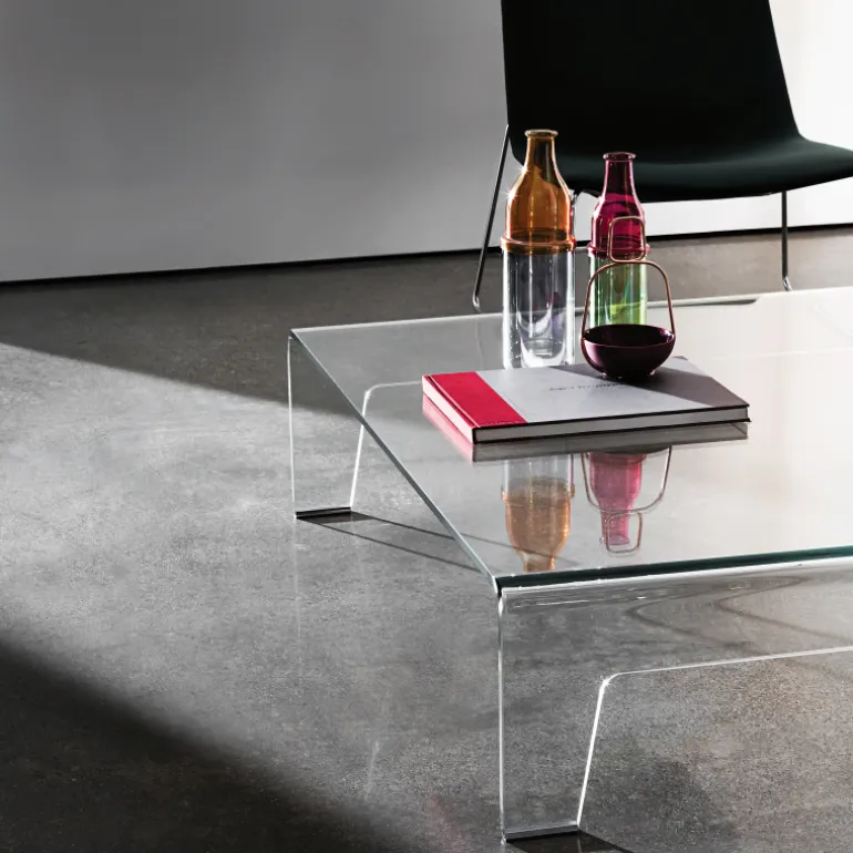 Frog Sovet® Table basse design rectangulaire en verre