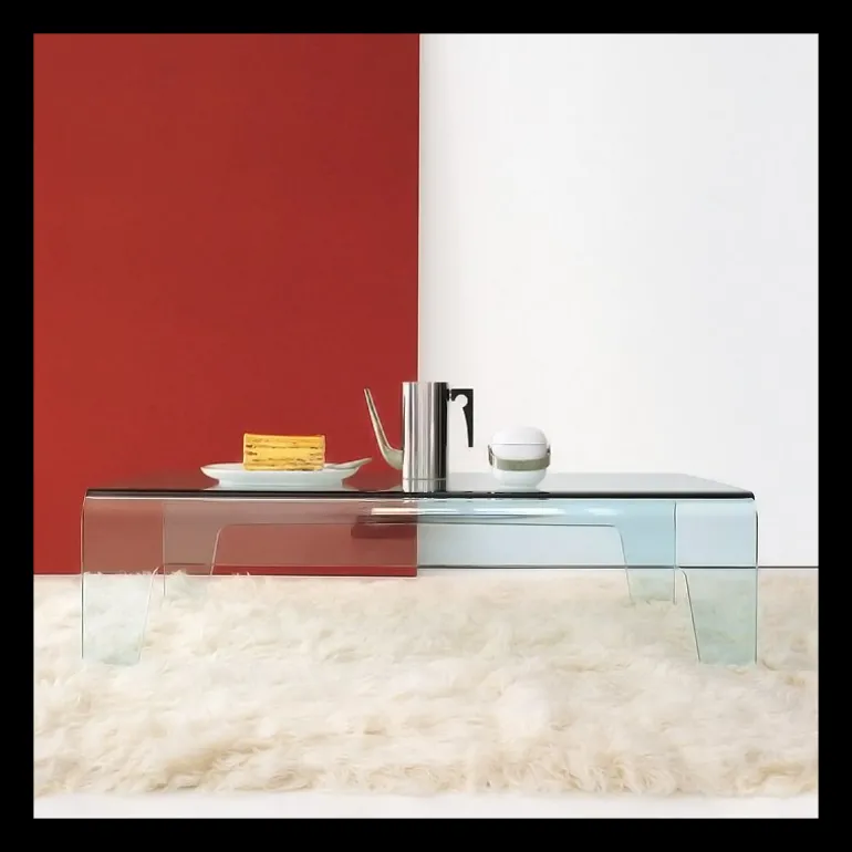 Frog Sovet® Table basse design rectangulaire en verre
