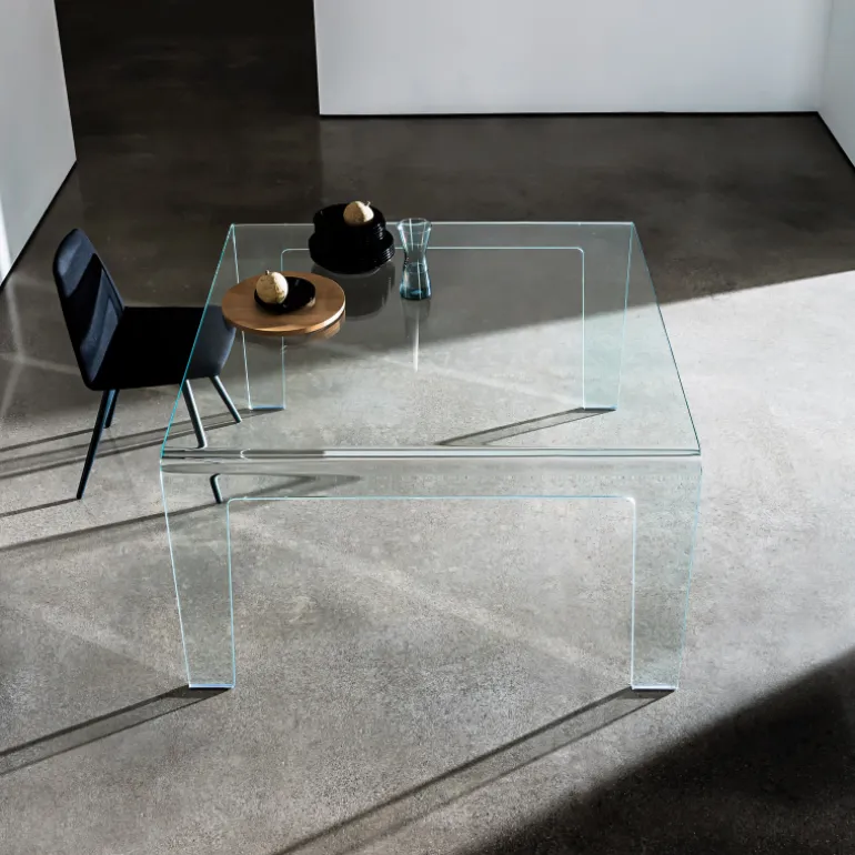 Frog Sovet® Table design rectangulaire ou carrée en verre