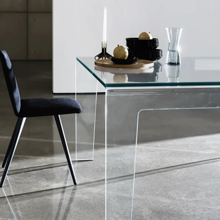 Frog Sovet® Table design rectangulaire ou carrée en verre