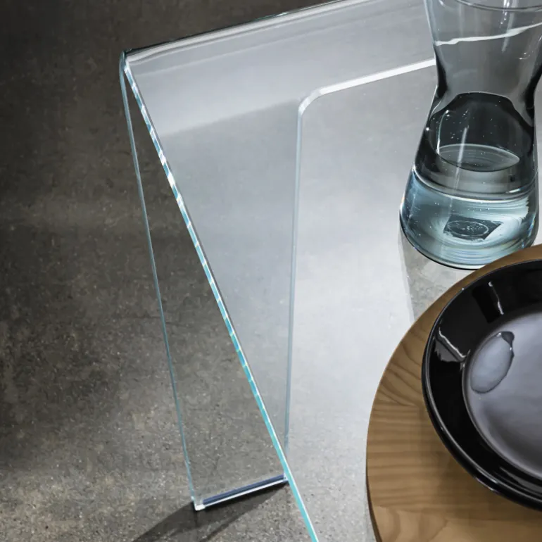 Frog Sovet® Table design rectangulaire ou carrée en verre