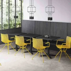 Fuller TCS Chaise design italien avec accoudoirs et coque microperforée