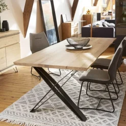 Fusion Table design industriel extensible pieds en X
