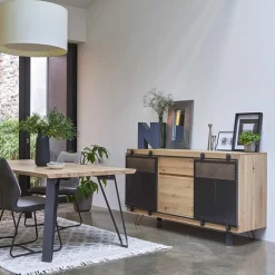 Fusion Table design style industriel extensible pieds en épingle