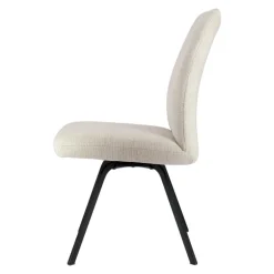 Gabin Chaise confortable en tissu avec dossier inclinable et pieds en métal