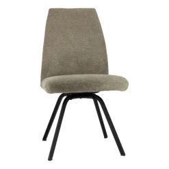 Gabin Chaise confortable en tissu avec dossier inclinable et pieds en métal