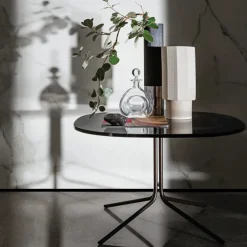 Genius Table basse design en verre et métal