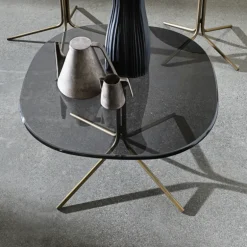 Genius Table basse design en verre et métal