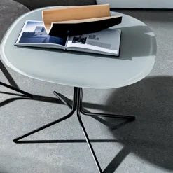 Genius Table basse design en verre et métal